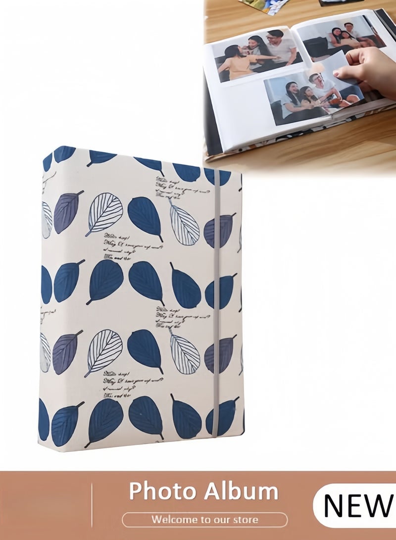 MIXDE 200 Pockets Foil Stamping Photo Album for 6 Inches Photos Portable Photo Album for Family Wedding Boys Girls - Image 1
